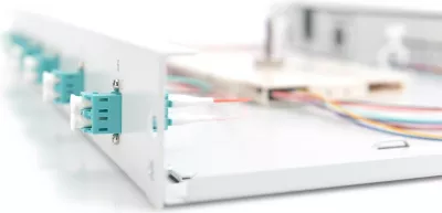Kuti bashkimi fibrash optike Digitus OM3, 6x LC, 1U, çelik, gri