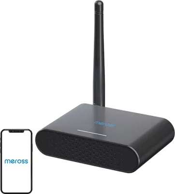 Switch smart Meross MSG200HK-EU(N) kontroll dere garazhi, Wi‑Fi 2.4 GHz, Apple HomeKit/Google/Alexa/SmartThings, me sensor