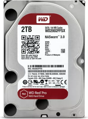 HDD Western Digital Red Pro, 2 TB, 7200 RPM, 64 MB, 3.5", Serial ATA III
