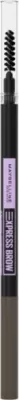Laps për vetulla Maybelline Express Brow Ultra Slim Automatic për femra Deep Brown 1 copë
