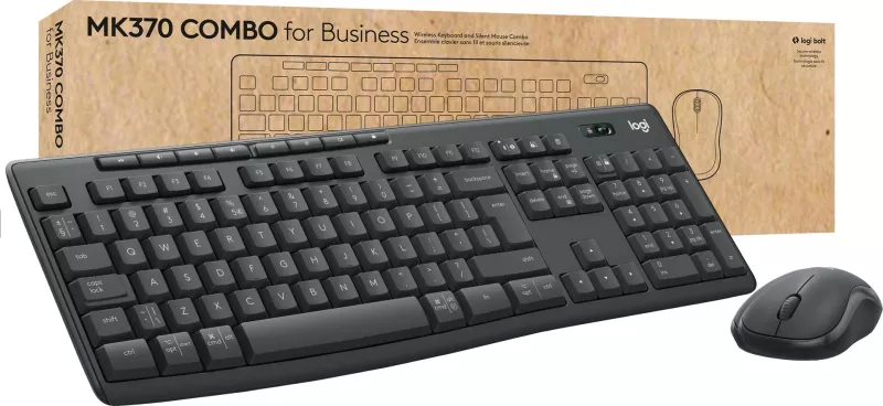 Set maus dhe tastierë Logitech MK370 Combo for Business, wireless, Bluetooth, full-size, grafit