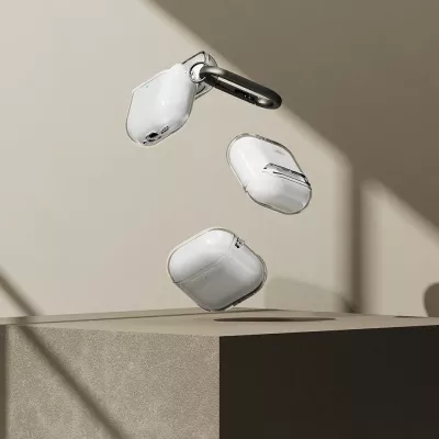 Mbështjellës Ringke Air për Apple AirPods 4, Rozë, me karabiner