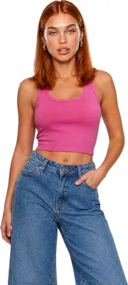 Crop top për femra I am BASIC 1947, rozë
