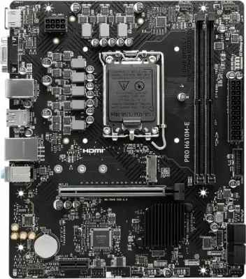 Pllakë amë MSI PRO H610M-E Micro ATX, 2 slote RAM, SATA 3 x4, HDMI/VGA, LAN Gigabit, 2x kabllo SATA