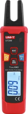 Multimetër klemp UNI-T UT256 True RMS, 60A AC/DC, NCV, CAT III 600V, hapje nofulle 10 mm, kuq/gri, set