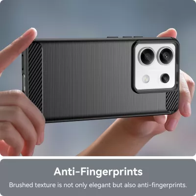 Mbështjellës Hurtel Carbon Case për Xiaomi Redmi Note 13 Pro+, i zi