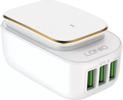 Karikues USB LDNIO A3305, 3x USB 3.4A (17W), me kabllo Micro USB, ari