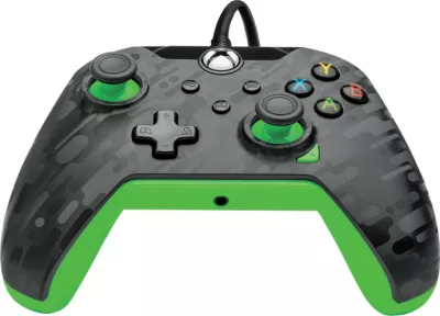 Kontroller i telit PDP Xbox Carbon, kabllo 2.5 m, 3.5 mm jack, kompatibil me Xbox Series X|S/Xbox One/Windows 10/11, Carbon/Neon Green