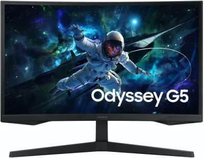 Monitor gaming i lakuar Samsung Odyssey G5 G55C LS27CG554EU 27" QHD 165Hz 1ms FreeSync HDR10, e zezë