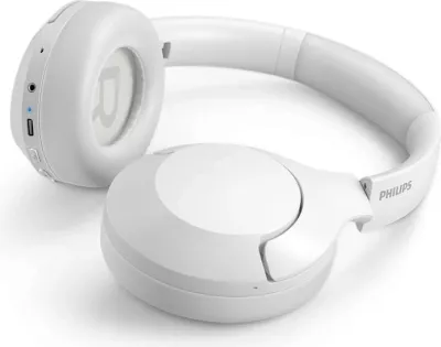 Kufje Philips TAH8506WT/00 wireless, noise-canceling, 60 orë, të bardha