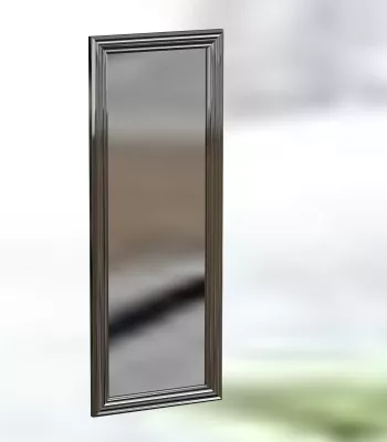 Pasqyrë me kornizë argjendi, Hanah Home, Smooth, 40x105cm