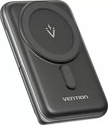 Powerbank Vention FHNB0 10000mAh 20W me karikim magnetik pa kabllo, i zi