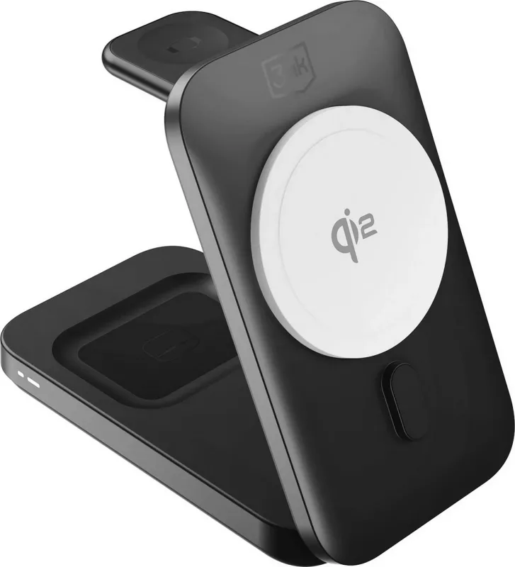Karikues wireless 3MK MagRocket 3-in-1, 15W, zi