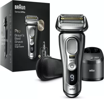 Makinë rroje Braun Series 9 9467cc, 4 koka, Li-Ion, 60 min, e zezë/gri