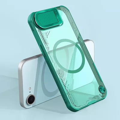 Mbështjellës Nillkin Iceblade Prop Magnetic për iPhone 16e, me kapak kamere dhe mbajtëse, Jeshil