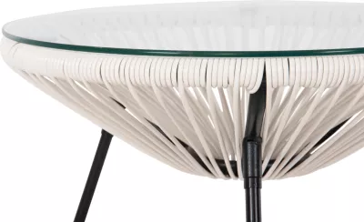 Tavolinë Allegra FH5874.12, e bardhë/zezë, Φ47x45H cm