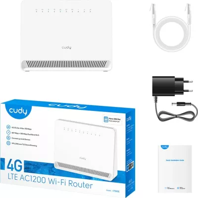 Ruter wireless Cudy LT500E, 4G, Dual-band, i bardhë