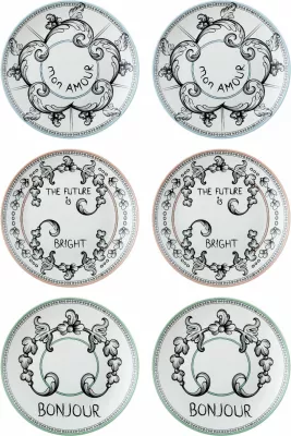 Set pjatash për ëmbëlsira (6 copë), Hermia, DNR0055