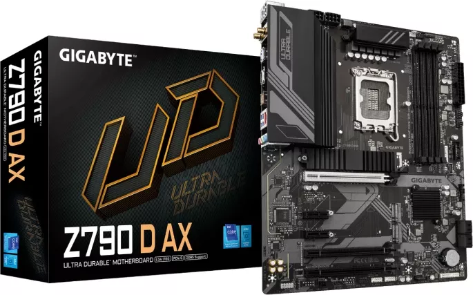Pllakë amë GIGABYTE Z790 D AX, LGA1700, ATX, DDR5, Wi‑Fi 6E, 2.5GbE, e zezë