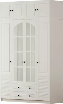 Dollap për rroba, ngjyrë e bardhë mat, Skye Decor, RB-185-18, 140x240x52cm