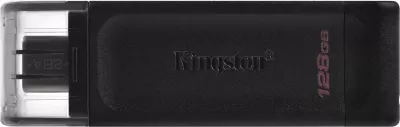 Flash drive USB Kingston DataTraveler 70,  3.2 (Gen 1), 128GB, e zezë
