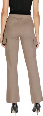 Pantallona Vila Clothes VICASSIE Cargo Knit 14098878 për femra, bezhë e errët [Madhësia: S]