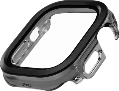 Mbështjellës UNIQ Voute për Apple Watch Ultra 49mm, xham i temperuar, zi