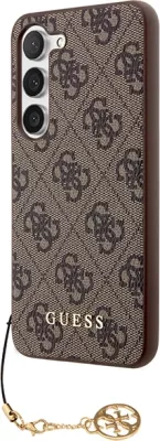 Mbështjellës Guess 4G Charms Collection për Samsung Galaxy A35, Kafe