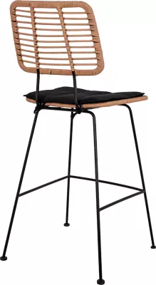 Karrige për bar me jastëk Allegra FH5455 me thurje në ngjyrë bezhë 46,5x55x117,5 cm