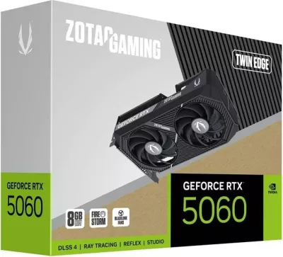 Kartelë grafike ZOTAC GAMING GeForce RTX 5060 Twin Edge, 8 GB GDDR7, e zezë