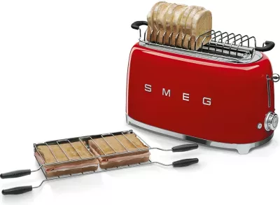 Tostues SMEG TSF02RDEU 4 feta, 1500W, i kuq