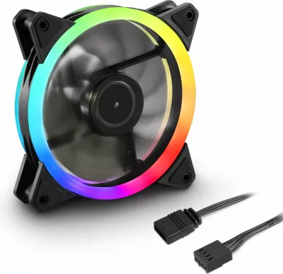 Ventilator kasë SHARKOON SHARK Blades PWM RGB 120mm, i zi