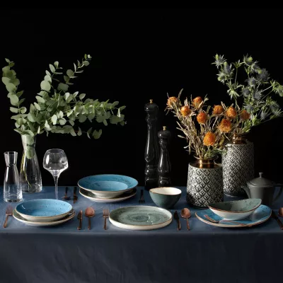 Tas porcelani Fine Dine Arando Boat 250x160 mm, gri, set 6 copë
