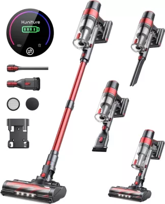Fshesë me bateri vertikale Honiture S13 Pro, 450W, 38000Pa, 1.5L, deri 55 min, kuqe/zezë