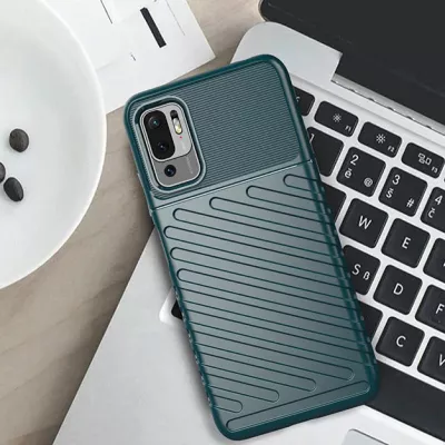 Mbështjellës Hurtel Thunder Case për Xiaomi Redmi Note 10 5G / Poco M3 Pro, i zi