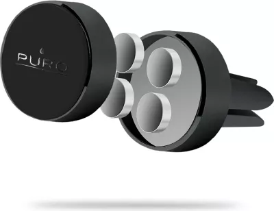 Mbajtës magnetik për ajrosje makine Puro Magnet Holder me MagSafe, i zi