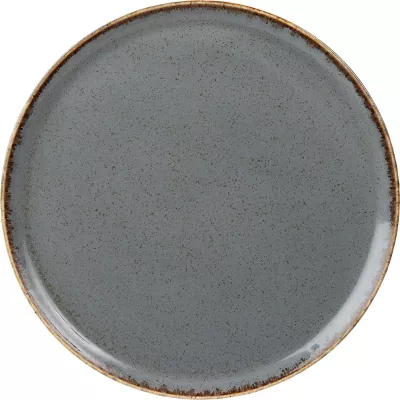 Pjatë pice Porland Seasons Stone Ø320 mm, porcelan, gri e errët, set 6 copë