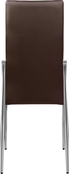 Karrige ngrënie Kim FH0080.05, ngjyrë kafe PU me kornizë metalike 45X55X99 cm, set prej 4 copë