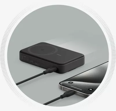 Powerbank Anker 633 MagGo, 10.000 mAh, 15W, e zezë