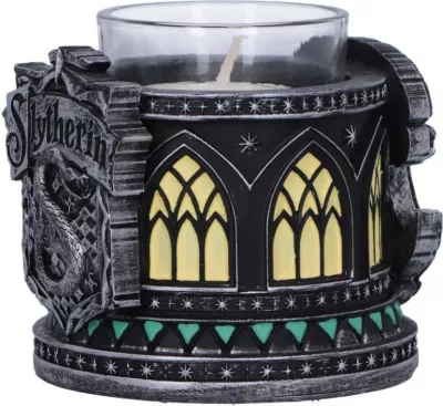 Mbajtëse qiriu NEMESIS NOW Harry Potter Slytherin Tea Light 8 cm, e zezë/jeshile
