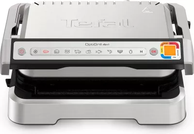 Grill elektrik Tefal OptiGrill 4n1 GC774D30, 9 programe automatike, i palosshëm, argjendtë/zi