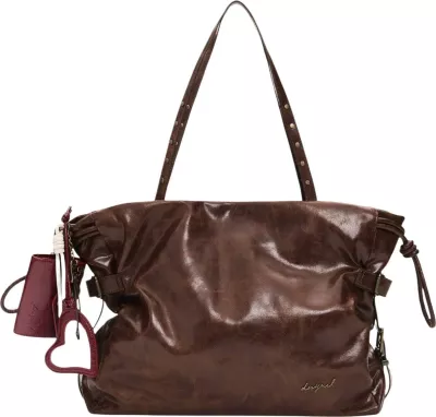 Çantë shopper për femra Desigual Galaxy Lifta 2.0 26WAXP93, kafe