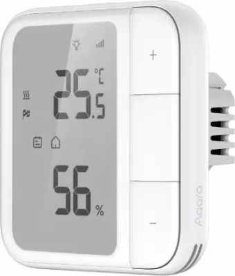 Termostat inteligjent për ngrohje nën dysheme AQARA W500 (UT-A01D), Zigbee/Thread, Matter, 16A, me ekran, me sensor NTC, i bardhë