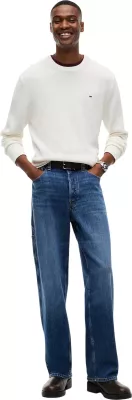 Xhemper për meshkuj Tommy Hilfiger Jeans TJM Slim Ess Sweater DM0DM21787, i bardhë [Madhësia: XL]