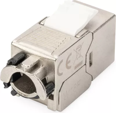 Keystone modul Cat. 6A Digitus DN-93617-24, shielded, intelligent cable manager, set 24 copë, argjendtë
