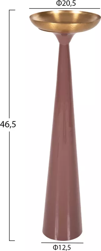 Shandan dekorativ për dysheme, ngjyrë korali të lehtë-ari, FH4244.06, Φ20.5x68H cm
