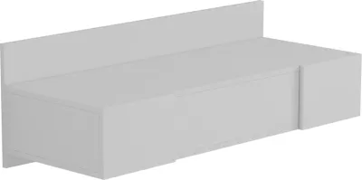 Tavolinë për grim e varur në mur, LINDE, melaminë, e bardhë, 100x39x33H cm