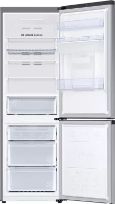 Frigorifer kombinë Samsung RB34C652ESA/EK 385L SpaceMax, ftohje e njëtrajtshme, shpërndarës uji, Metal Graphite