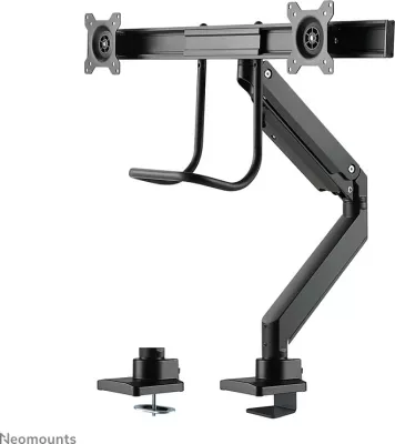 Krah monitori Neomounts NM-D775DXBLACK, për 2 ekrane, 32 inç, kapëse/gromet, i zi
