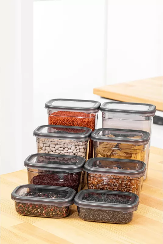 Set kuti për organizim (8 copë), ngjyrë antracit, BNMPEGYAR08-481115